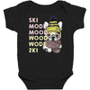 ski mood french bulldog Baby Bodysuit