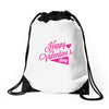 happy valentine's day Drawstring Bags