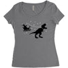 noel dinosaur Women's Triblend Scoop T-shirt