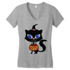 witch cat Women's V-Neck T-Shirt