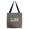 zombie never give up fun Tote Bags