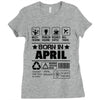Born In April Ladies Fitted T-Shirt