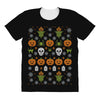 happy halloween ugly christmas sweater All Over Women's T-shirt