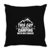 This Guy Loves Camping With His Fiancee Throw Pillow