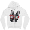 frenchie hipster Zipper Hoodie