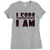 i code therefore i am Ladies Fitted T-Shirt