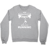 who loves running Crewneck Sweatshirt