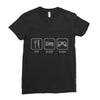 eat,sleep,game Ladies Fitted T-Shirt