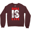 ball is life funny sports Crewneck Sweatshirt