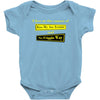 funny t shirt i live at the corner kiss my as &amp; no friggin way rude te Baby Onesie