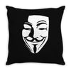 v per vendetta face film horror cinema&amp;tv Throw Pillow