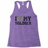 i love my soldier regular camouflage Racerback Tank