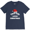 this girl loves christmas V-Neck Tee