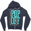 pop off pop up Zipper Hoodie
