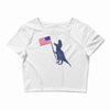 Patriotic T-Rex Crop Top
