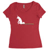 unicorn scooting on the floor Women's Triblend Scoop T-shirt