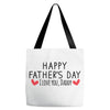 Happy Father's Day I Love Daddy Onesie-Father's Day Tote Bags