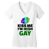 kiss me im gay Women's V-Neck T-Shirt