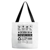 Born In November Tote Bags