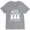 little miss cottontail cute bunny easter V-Neck Tee