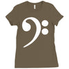 bass cleff funny Ladies Fitted T-Shirt