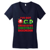 ocd obsessive christmas disorder Women's V-Neck T-Shirt