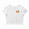 Rainbow Equality Heart Crop Top