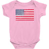 t-rex vintage american flag Baby Bodysuit