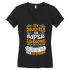 My Daughter Is Super Awesome Her Stepmom Women's V-Neck T-Shirt