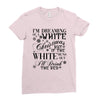 i'm dreaming of a white christmas but if the white runs out i'll drin Ladies Fitted T-Shirt