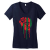 black power Women's V-Neck T-Shirt
