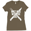 don't mess with the chef Ladies Fitted T-Shirt