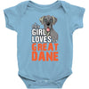 This Girl Loves Her Great Dane Baby Onesie