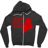 funny maine state Zipper Hoodie