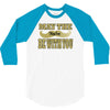 funny black mustache may the stache be with you 3/4 Sleeve Shirt