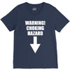 warning choking hazard printed V-Neck Tee