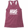 hug machine funny joke Racerback Tank