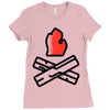 let's go camping Ladies Fitted T-Shirt