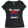 on a scale of one to america how free are you tonight Women's Triblend Scoop T-shirt