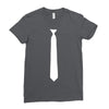 skinny white tie Ladies Fitted T-Shirt