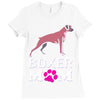 love boxer dog mom funny Ladies Fitted T-Shirt