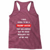 i was going to be a trump voter for halloween but my head wouldn't fit Racerback Tank