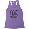 my hair is kinky af Racerback Tank