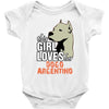 This Girl Loves Her Dogo Argentino Baby Onesie