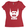 man beard funny mens Women's Triblend Scoop T-shirt