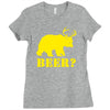 beer t shirt bear plus deer funny tee drinking college humor party shi Ladies Fitted T-Shirt