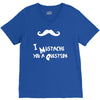mustache u a question V-Neck Tee