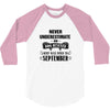 never underestimate an old man who was born in september 3/4 Sleeve Shirt