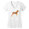 boxer flower Women's V-Neck T-Shirt