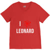 i heart leonard V-Neck Tee